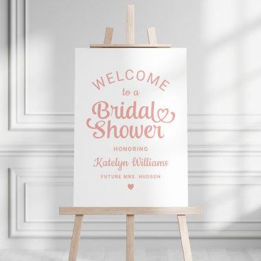 Custom Rose Gold Wedding Bridal Shower Welcome Foam Board