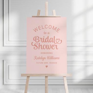 Custom Rose Gold Wedding Bridal Shower Welcome Foam Board