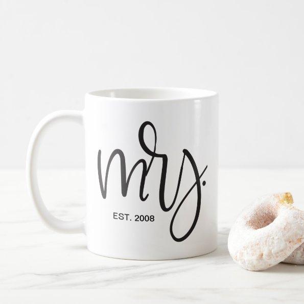 Custom Script, "Mrs." ESTABLISHED Coffee Mug