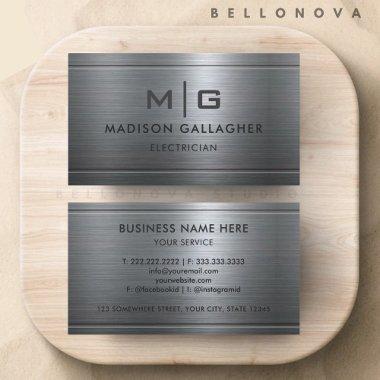 Custom Silver Grey Metal Professional Business