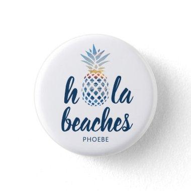 Custom Summer Pineapple Seaside Vacation Button