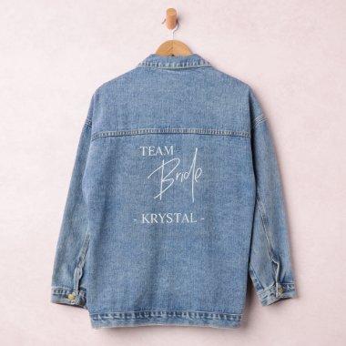 Custom Team Bride Bridesmaid Denim Jacket