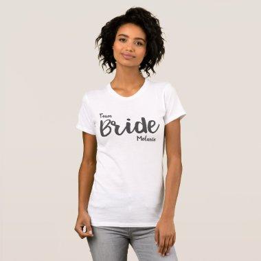Custom Team Bride Wedding Party Shower T-Shirt