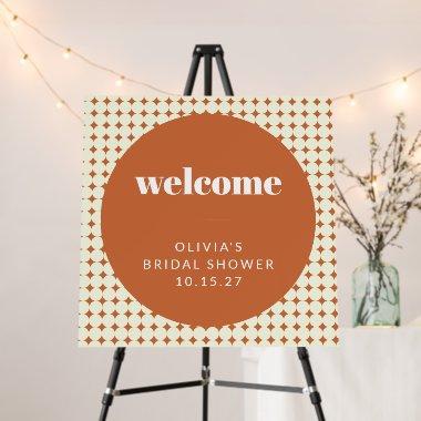 Custom Terracotta Geometric  Welcome Foam Board