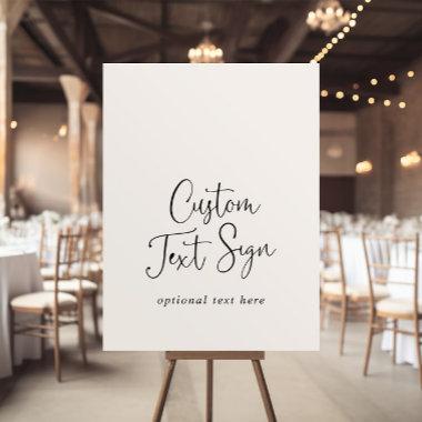 Custom Text Calligraphy Fancy Script Sign