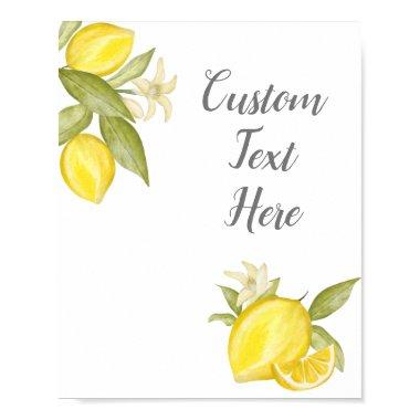 Custom Text Poster for Lemon Themed Decor