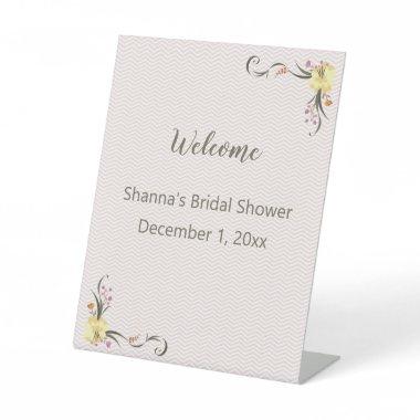 Custom Text Welcome Sign with Floral Flourishes