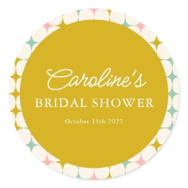 Custom Vintage Geometric Pastel  Classic Round Sticker