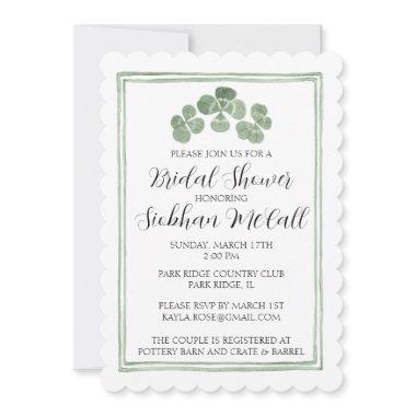 Custom Watercolor Celtic Clover Shamroch Irish Invitations