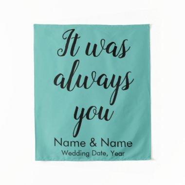 Custom Wedding Backdrop for Ceremony Turquoise