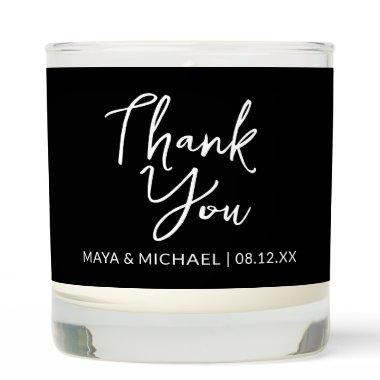 Custom Wedding Favor Candle Thank You Candle