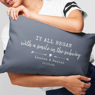 Custom Where It All Began Chic Valentine's Day Accent Pillow