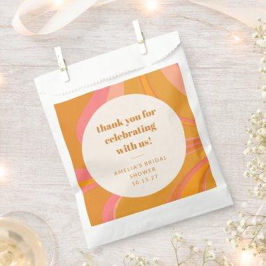 Custom Yellow Pink Marble Bridal Shower Thank You Favor Bag