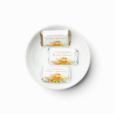 Custom Yellow Watercolor Floral Bridal Shower Hershey's Miniatures