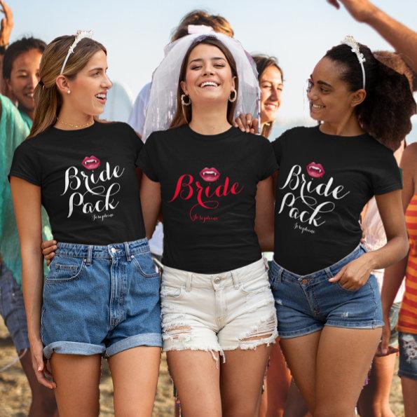 Customisable Vampire Bride Pack Bachelorette Party T-Shirt