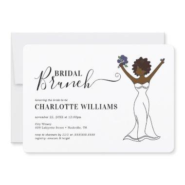 Customizable Avatar Bridal Brunch | Curly Hair Invitations