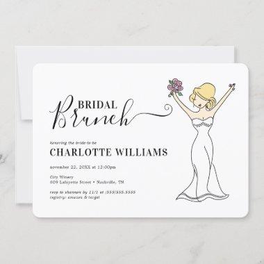 Customizable Avatar Bridal Brunch | Hair Up Invitations