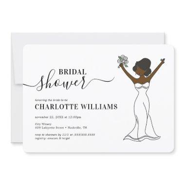 Customizable Avatar Bridal Shower | Hair Up Invitations