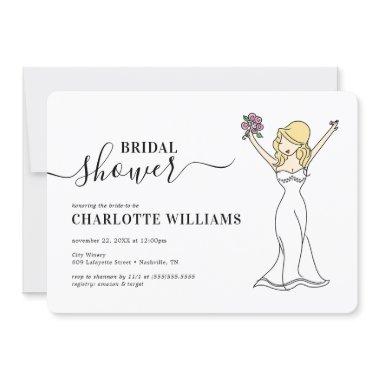 Customizable Avatar Bridal Shower | Long Hair Invitations