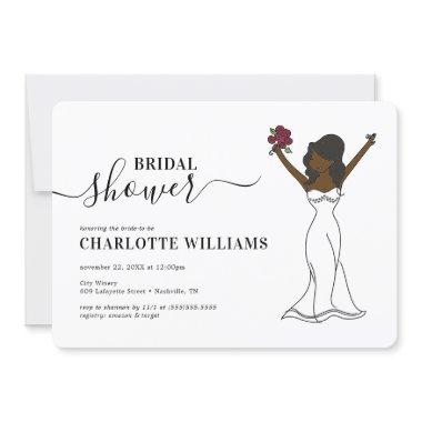 Customizable Avatar Bridal Shower | Long Hair Invitations