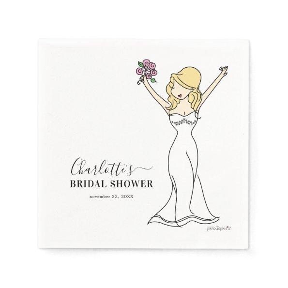 Customizable Avatar Bridal Shower | Long Hair Napkins