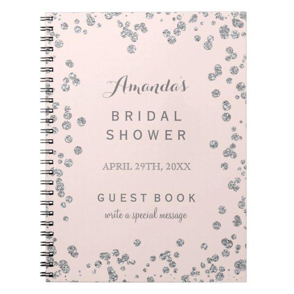 Customizable Blush Pink Bridal Shower Guest Book