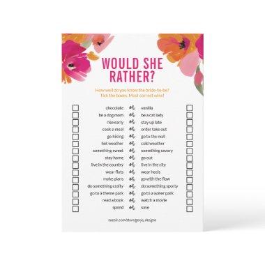 Customizable  Game 'Would She Rather'