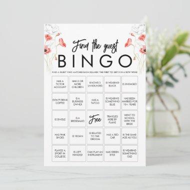 Customizable Elegant Wildflower Bingo Game Invitations