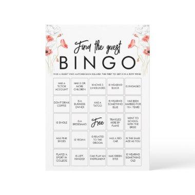 Customizable Elegant Wildflower Bingo Game