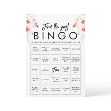 Customizable Elegant Wildflower Bingo Game Invitations