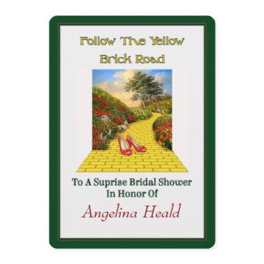 Customizable Follow Yellow Brick Road Wizard Of Oz Invitations