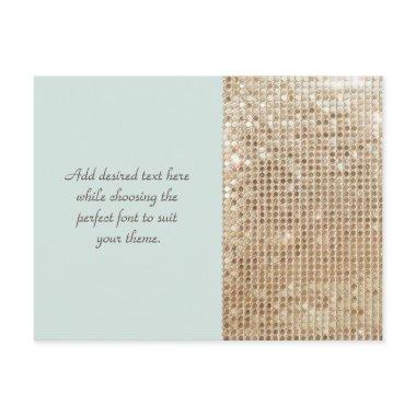 Customizable Gold Sequins PostInvitations