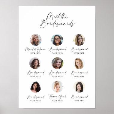 Customizable Meet the Bridesmaids Introduction Poster