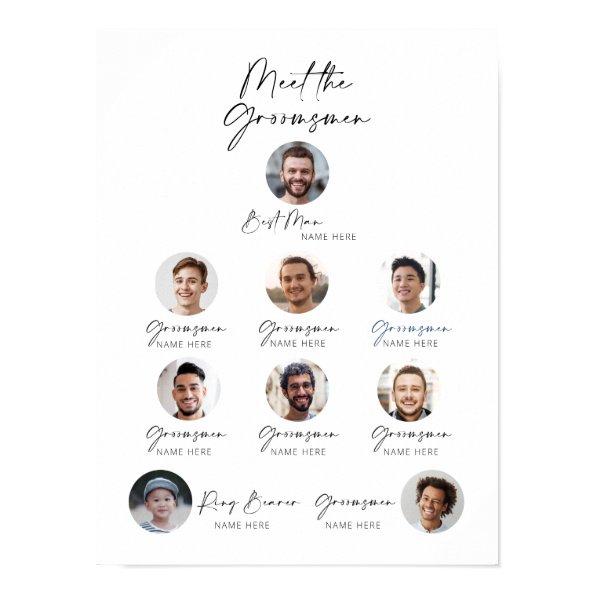 Customizable Meet the Groomsmen Introduction Poster