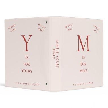 Customizable "MY" MINE & YOURS Binder