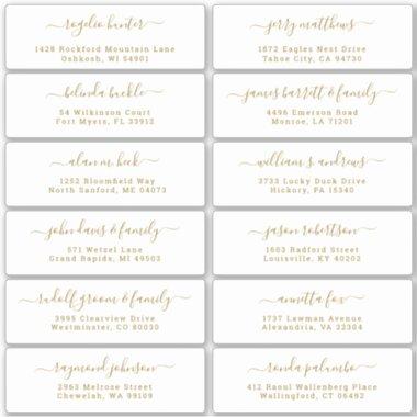 Customizable wedding guest address labels sticker