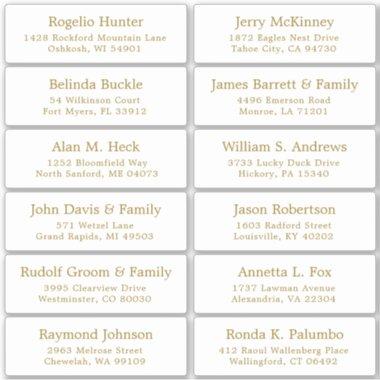 Customizable wedding guest address labels sticker