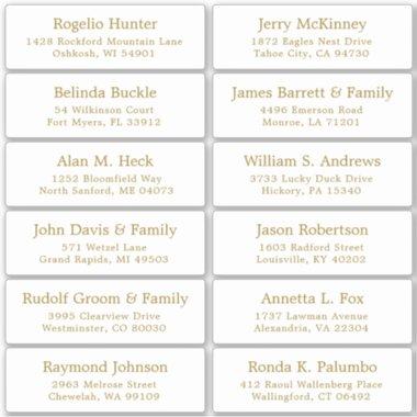 Customizable wedding guest address labels sticker