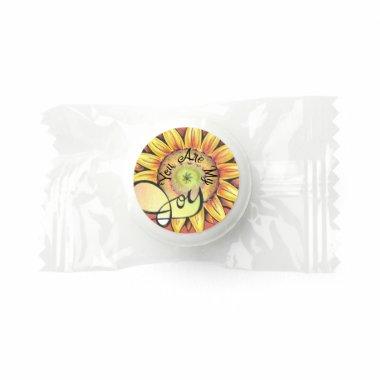 Customizable "You Are My Joy" Stylized Sunflower Life Saver® Mints
