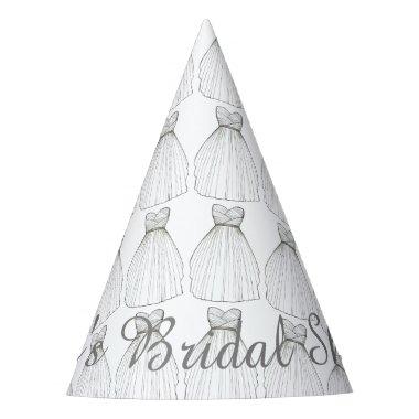 Customized Bride Wedding Dress Gown Bridal Shower Party Hat