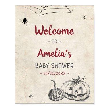 Customized Hallowen Baby Shower Door Wall Welcome Poster