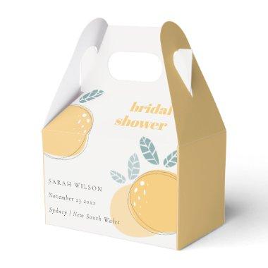 Cute Abstract Lemon Fruity Bold Bridal Shower Favor Boxes