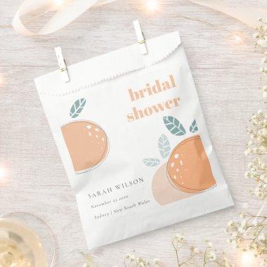Cute Abstract Orange Fruity Bold Bridal Shower Favor Bag