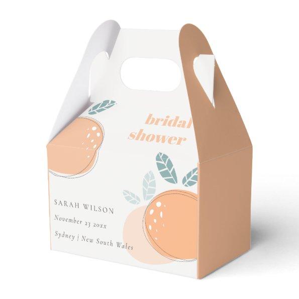 Cute Abstract Orange Fruity Bold Bridal Shower Favor Box