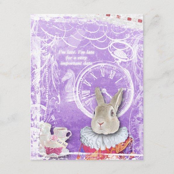 Cute Alice in Wonderland Bridal Shower Collage Invitations