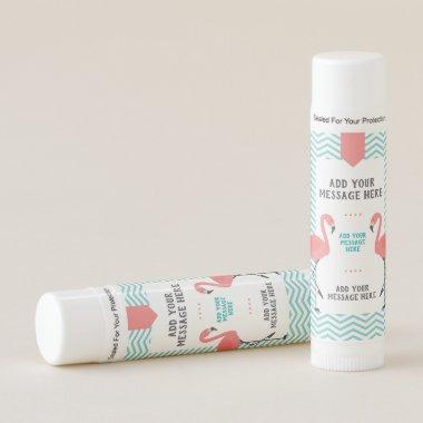 Cute and Trendy Tropical Flamingo Party Favor Lip Balm