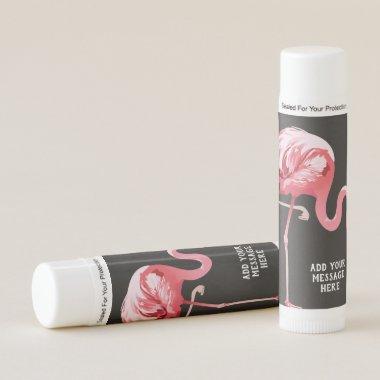 Cute and Trendy Tropical Flamingo Party Favor Lip Balm