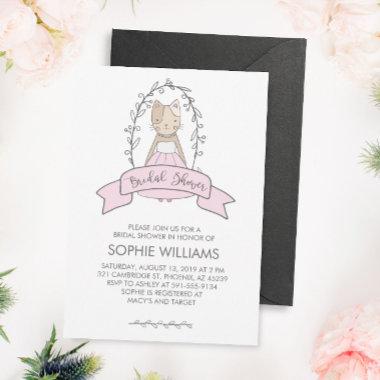 Cute and Whimsical Kitty Bridal Shower Invitations