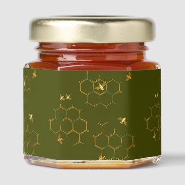 Cute Bees and Honeycomb Honey Jar Favors