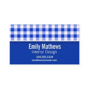 Cute Blue Gingham; Checkered Business